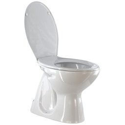 Set vas WC si capac WC, stativ, Mito By Cersanit, President C661, iesire verticala, Alb,