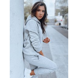 DStreet Bluza damska BASIC z kapturem szara