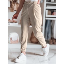 Pantaloni eleganți de damă, plisați, cu curea