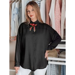 Bluză supradimensionată pentru femei cu fundă