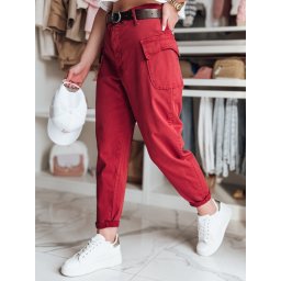 Pantaloni largi vișini pentru femei GOTRENDI
