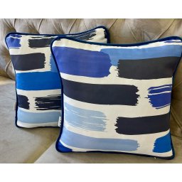 Set 2 FETE de perna Hiko albastru royal 2x40x40cm