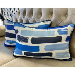 Set 2 FETE de perna Hiko albastru royal 2x40x60cm