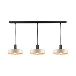 Lustră pe cablu LATTE 3xE27/60W/230V bej/negru