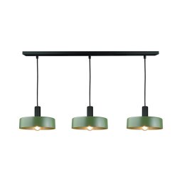 Lustră pe cablu HAKI 3xE27/60W/230V verde/negru