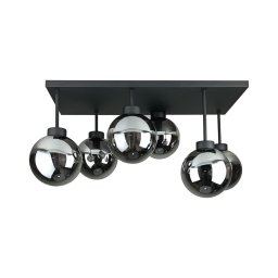 Lustră aplicată DEA 6xE14/60W/230V negru/negru fumuriu