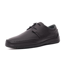 Pantofi bărbați de vară Otter OTA 11 01-N din piele naturală,negru