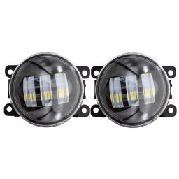 Set 2 proiectoare ceata LED Dacia Renault Nissan lumina alb + galben