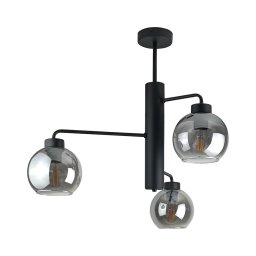 Lustră pe tijă FLEX 3xE27/60W/230V negru/negru fumuriu