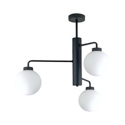 Lustră pe tijă FLEX 3xE27/60W/230V negru/alb
