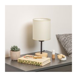 Lampă de masă Brilagi NUBILA WOOD 1xE27/25W/230V stejar/negru/crem