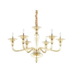 Lustră pe lanț Ideal Lux DANIELI 6xE14/40W/230V d. 85 cm alamă