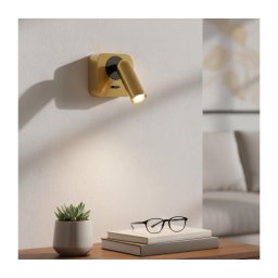 Spot LED de perete Ideal Lux BEAN LED/3W/230V CRI 90 auriu