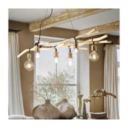 Lustră pe cablu Ideal Lux DRIFTWOOD 6xE27/60W/230V guava