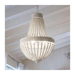 Lustră pe lanț Ideal Lux MONET 6xE14/40W/230V d. 50 cm cânepă/alb