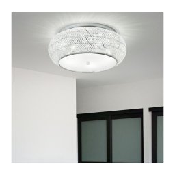 Plafonieră de cristal Ideal Lux PASHA 6xE14/40W/230V d. 40 cm crom