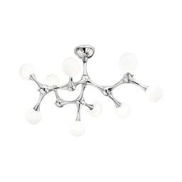 Ideal Lux - Lustră LED aplicată NODINO, 9xG9/3W/230V, Ø 83 cm, crom lucios/alb