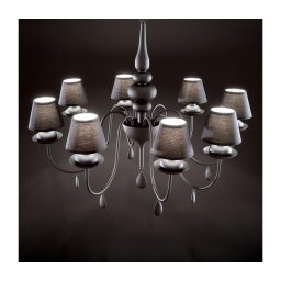 Lustră pe lanț Ideal Lux BLANCHE 8xE14/4W/230V d. 92 cm negru