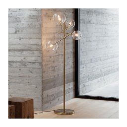 Lampadar LED Ideal Lux EQUINOXE 4xG4/2W/230V alamă/transparent