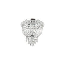 Plafonieră de cristal Ideal Lux DUBAI 3xE14/28W/230V d. 32 cm crom