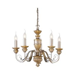 Lustră pe lanț Ideal Lux FIRENZE 5xE14/40W/230V d. 55 cm auriu