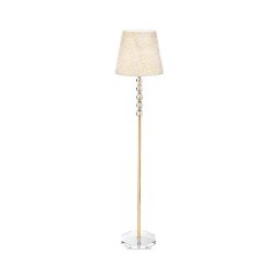 Lampadar de cristal Ideal Lux QUEEN 1xE27/60W/230V auriu