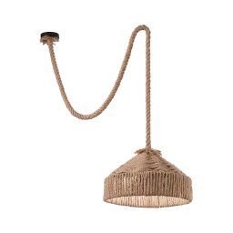 Lustră pe cablu Ideal Lux CANAPA 1xE27/15W/230V d. 41 cm maro