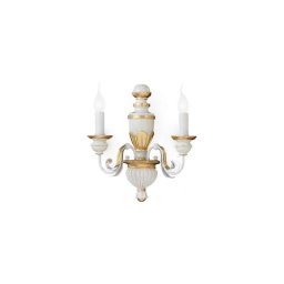Lampă de perete Ideal Lux FIRENZE 2xE14/40W/230V alb/auriu