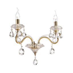 Lampă de cristal de perete Ideal Lux NEGRESCO 2xE14/28W/230V auriu