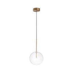 Lustră LED pe cablu Ideal Lux EQUINOXE 1xG4/2W/230V d. 20 cm alamă/transparent