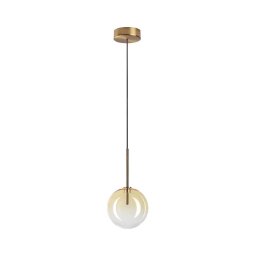 Lustră LED pe cablu Ideal Lux EQUINOXE 1xG4/2W/230V d. 15 cm alamă/fumuriu