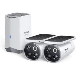 Camera de supraveghere CAMERA IP Exterior Baseus S1 Pro, 3K, 2560 x 1440, kit 2 camere + panou solar + acumulator integrat, unghi pana la 120 grade, IP67, dist. IR 30 m, tip lentila fixa 3 mm, 3 Mpx, wireless + RJ-45, slot SD card, "S0TX002131