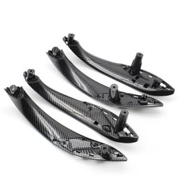 Set 4 Manere Interior Usi BMW F30 F31 F35 F80, Negru Carbon