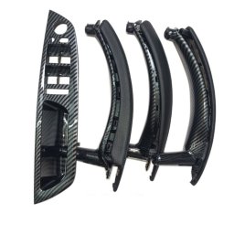 Set 4 Manere Complete Usi BMW X5 X6 E70 E71, Negru Carbon