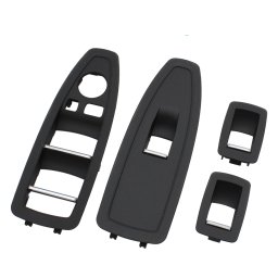 Set 4 Ornamente Butoane Usi BMW F20 F21 F30 F31 F34 GT F35 F36, Negru