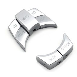 Set 6 Butoane iDrive BMW E81 E82 E87 E88 E90 E91 E92 E60 E61 E63 E84 E89 E70 E71, cu buton CD, Crom