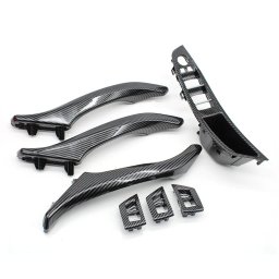 Set 7 Piese Manere Usi BMW Seria 5 F10 F11, Negru Carbon