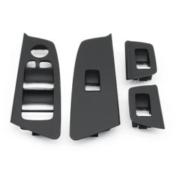 Set 4 Ornamente Usi Butoane Geamuri Oglinzi BMW Seria 5 G30 G31 M5 F90, Fata-Spate, Negru