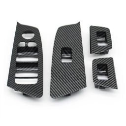 Set 4 Ornamente Usi Butoane Geamuri Oglinzi BMW Seria 5 G30 G31 M5 F90, Fata-Spate, Negru carbon