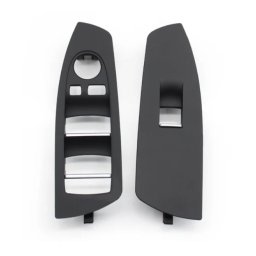 Set 2 Ornamente Butoane Usi BMW Seria 7 F01 F02, Negru