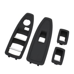 Set 4 Ornamente Butoane Usi BMW F20 F21 F30 F31 F34 GT F35 F36, Negru