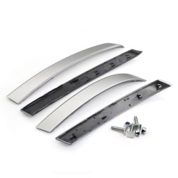 Set 4 Ornamente Manere Usi BMW Seria 5 E60 E61, Stanga-Dreapta Fata-Spate, Argintiu Mat