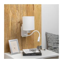 Lampă LED flexibilă de perete Brilagi NUBILA 1xE27/25W/230V + LED/3W alb