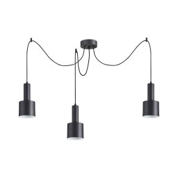 Lustră pe cablu Ideal Lux HOLLY 3xE27/60W/230V negru păianjen
