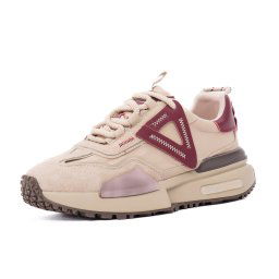 Pantofi sport dama PASS Collection, 5VXA60017B 03-2 din piele naturala nabuc, bej