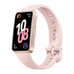 HUAWEI Band 10, Android/iOS, Pink Durable Polymer Materials Body with Pink Fluoroelastomer Strap