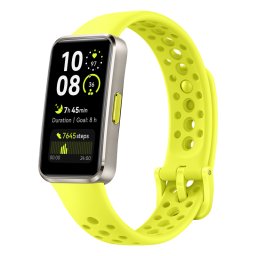 HUAWEI Band 10, Android/iOS, Titanium Aluminum Alloy Body with Green Fluoroelastomer Strap