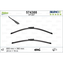 Set stergatoare parbriz 650/380mm Valeo Silencio VF397 Hyundai Bayon