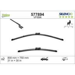 Set stergatoare parbriz 800/750mm Valeo Silencio Citroen C4 Picasso II
