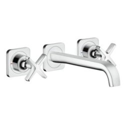 Baterie lavoar cu 3 orificii, montaj pe perete, Hansgrohe seria Citterio E